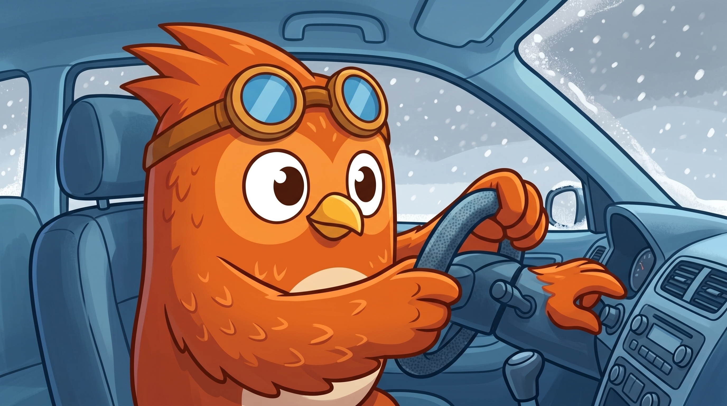 IMAGE 1 (Type B) — Wheeler in-car safety pose