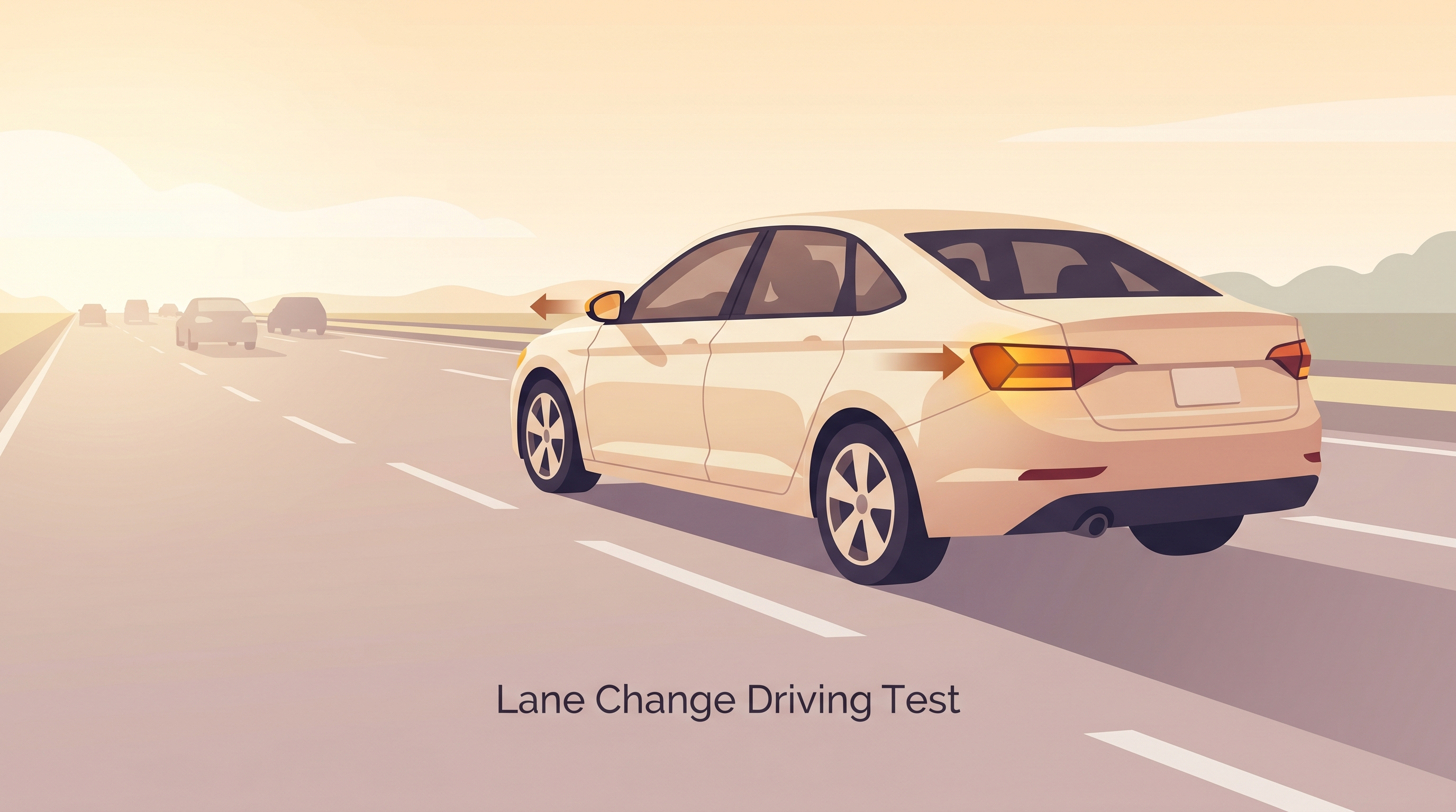 Lane Change Driving Test: Mirror, Signal, Blind Spot